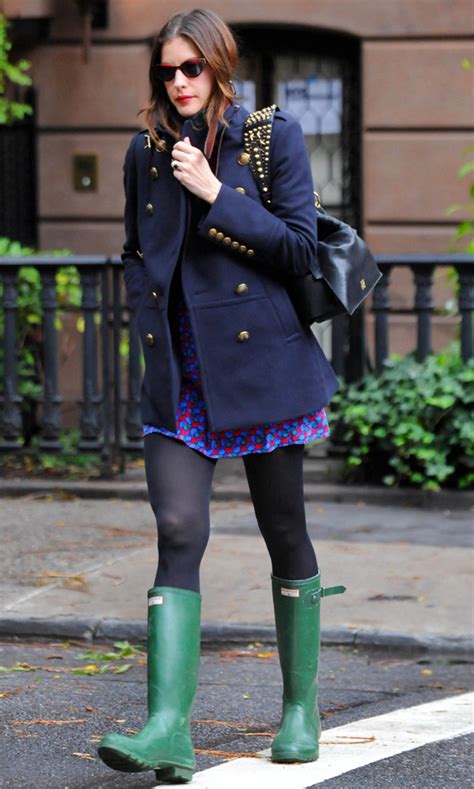 celebrities wearing wellington boots.